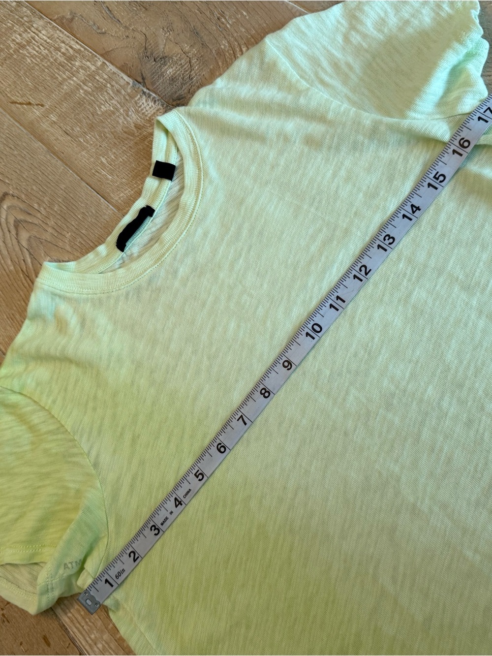 ATM Anthony Thomas Melillo Women's Short Sleeve Crewneck Ombré Tee Light Lime XS - Picture 9 of 10